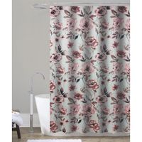 Cortina para Baño con Ganchos Diseño Rosas