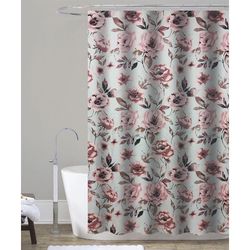 Cortina para Baño con Ganchos Diseño Rosas