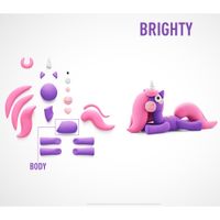 Plastilina Interactiva Unicornio Lighty 3 Botes