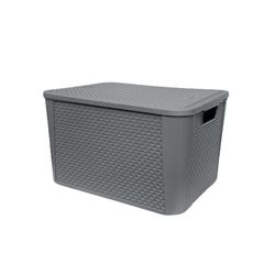 Caja Tipo Ratán Gris - Green Tech Varias Capacidades
