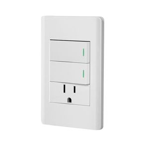Tomacorriente y 2 Interruptores 1 Modulo Lisboa Blanco - Volteck