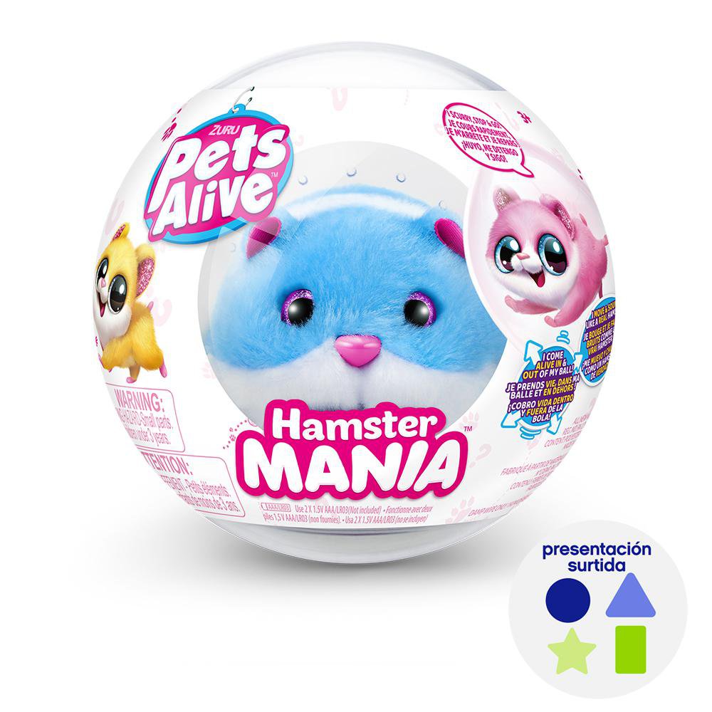 Cápsula con Hámster Interactivo Sorpresa Pets Alive Hamstermania con Sonidos - Presentació…