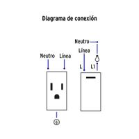 Tomacorriente y 2 Interruptores 1 Modulo Lisboa Blanco - Volteck