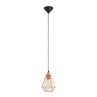 Lámpara de Colgar 1 Luz Tarbes Dorada 17.5 Cm