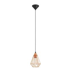 Lámpara de Colgar 1 Luz Tarbes Dorada 17.5 Cm