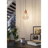 Lámpara de Colgar 1 Luz Tarbes Dorada 17.5 Cm