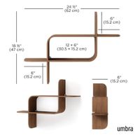 Repisa Decorativa de Pared Nogal Claro