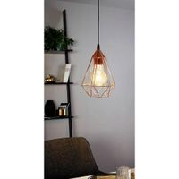 Lámpara de Colgar 1 Luz Tarbes Dorada 17.5 Cm