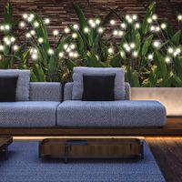 Lampara LED Solar para Jardín 8 Luces de 10 W