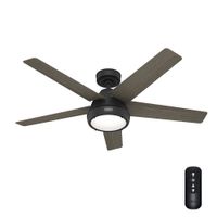 Ventilador Negro Mate 52 Plg Burroughs Hunter