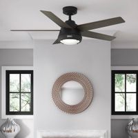 Ventilador Negro Mate 52 Plg Burroughs Hunter