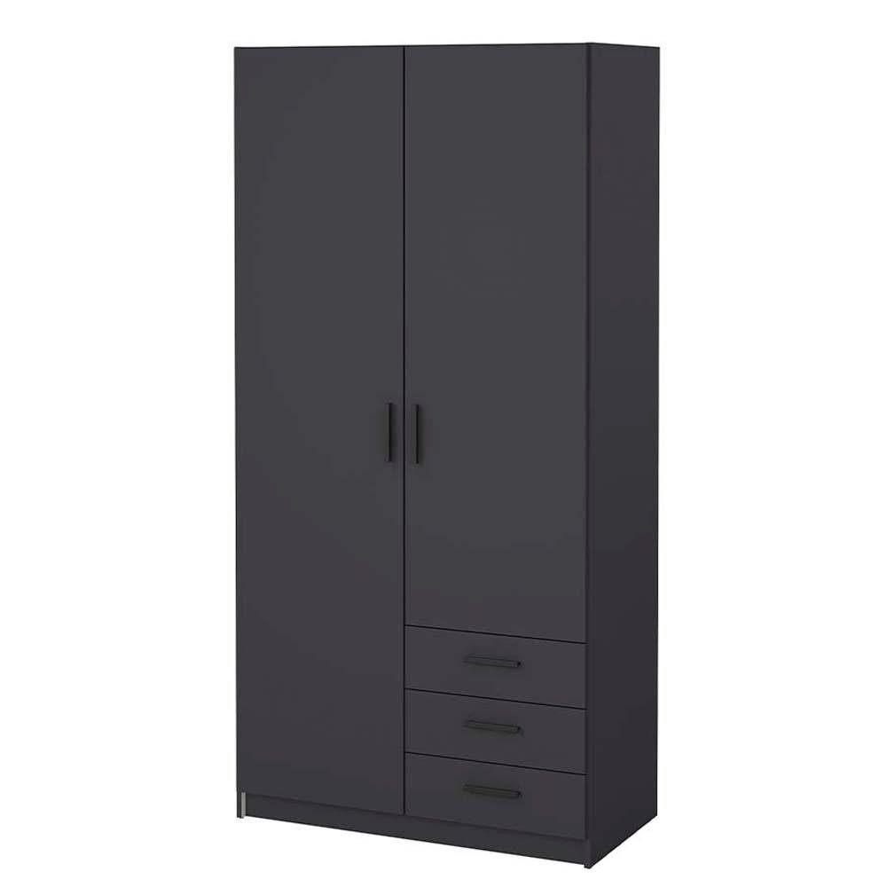Clóset con 2 Puertas y 3 Gavetas 98.5 x 49.8 x 200 Cm Color Gris Mate