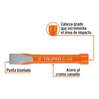 Cincel De 1 Plg X 8 Plg Acero Cromo Vanadio