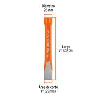 Cincel De 1 Plg X 8 Plg Acero Cromo Vanadio