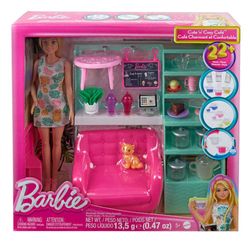 Set de Tienda de Té con Muñeca Barbie 22 Pzas