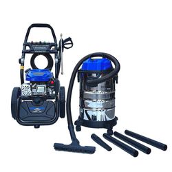 Combo Hidrolavadora a Gasolina Axial 2700 PSI y Aspiradora 3 En 1 30 L