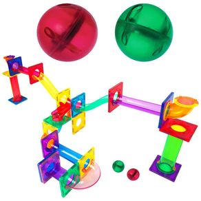 Juego de Construcción Pista de Canicas Magnética