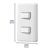 Interruptor Sencillo + 1 de 3 vías Basic Blanco - Volteck