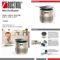 Mini Purificador de Ambiente para Escritorio Bronce 19 cm