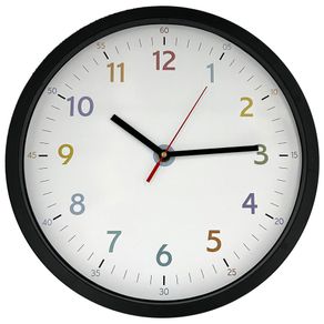 Reloj de Pared 12 Plg Negro