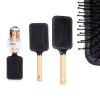 Cepillo Cuadrado para Cabello con Mango de Madera