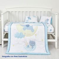 Set De Edredón Para Cuna Elefante Luna 2 Pzas