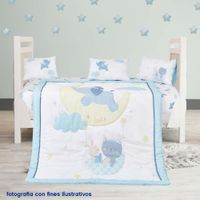 Set De Edredón Para Cuna Elefante Luna 2 Pzas
