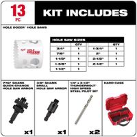 Kit de Broca Sierra Hole Dozer 13 Pzas - Milwaukee Electric