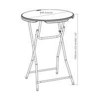 Mesa Plegable Arianne de Exterior Blanca