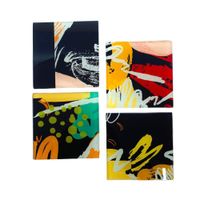 Set de 6 Porta Vasos Diseños Abstractos con Base