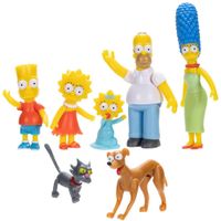 Set de Figuras Familia Simpson 2.5 Plg 7 Pzas