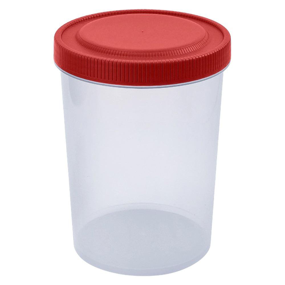 Contenedor Cilíndrico de 2 L con Rosca Color Rojo Chef