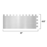 Llana de Canto Dentado Acero Inoxidable de 4.5 x11 Plg