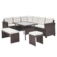 Set Esquinero de Sofá para Jardín Ontario