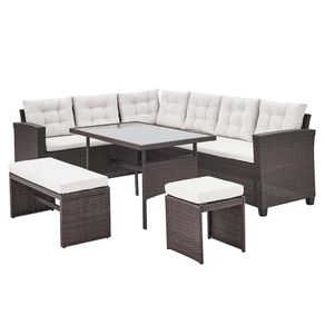 Set Esquinero de Sofá para Jardín Ontario