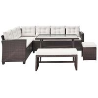 Set Esquinero de Sofá para Jardín Ontario