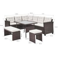 Set Esquinero de Sofá para Jardín Ontario