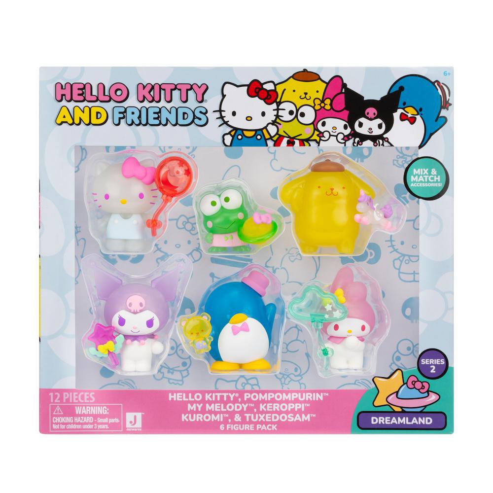Set de Figuras Hello Kitty and Friends Dreamland de 12 Piezas 6+ Años Set de 6 Figuras de…