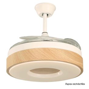 Ventilador con Aspas Retráctiles y Luz Led