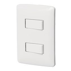 Interruptor Doble Sencillo Italiana Blanco - Volteck