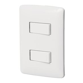 Interruptor Doble Sencillo Italiana Blanco - Volteck