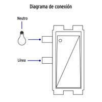 Interruptor Doble Sencillo Italiana Blanco - Volteck