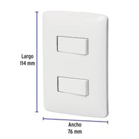 Interruptor Doble Sencillo Italiana Blanco - Volteck