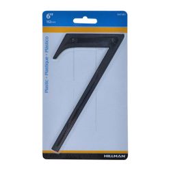Número 7 de Plástico Negro 6 Plg - Hillman