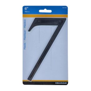 Número 7 de Plástico Negro 6 Plg - Hillman
