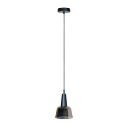Lámpara Colgante 1 Luz Negro y Cristal 10.5 W