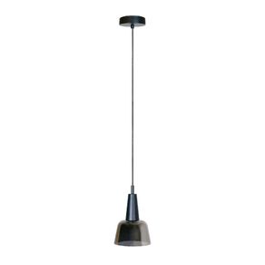 Lámpara Colgante 1 Luz Negro y Cristal 10.5 W