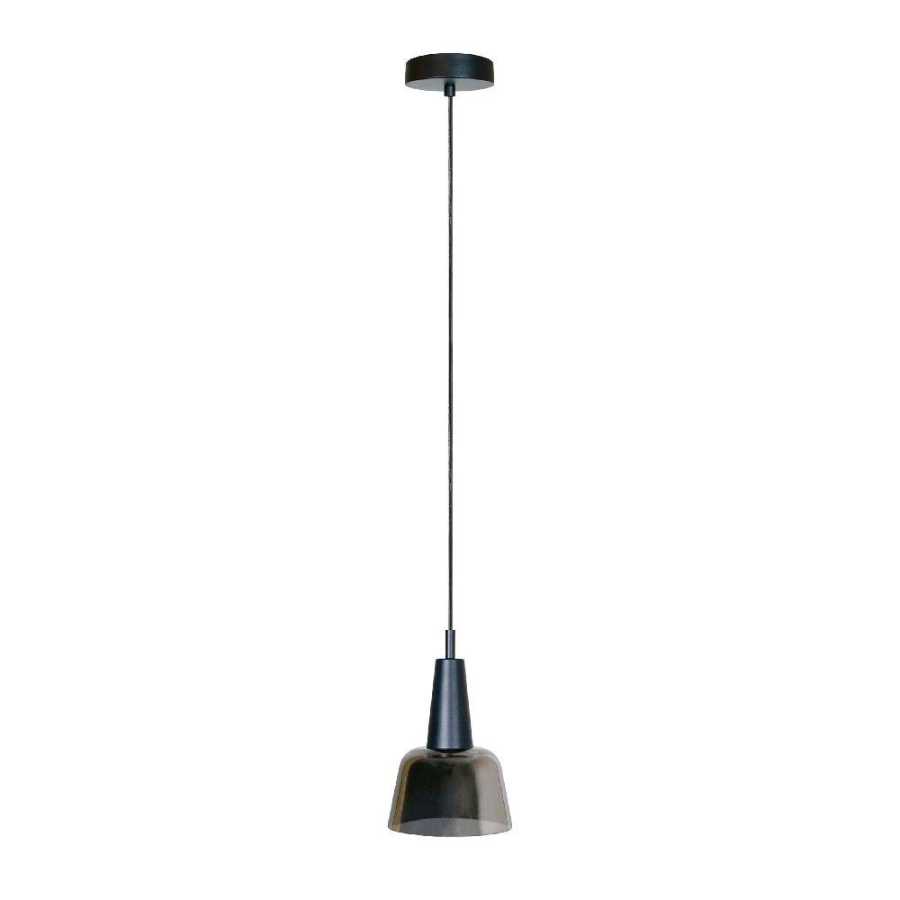Lámpara Colgante 1 Luz Negro y Cristal 10.5 W