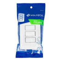 Interruptor Triple Sencillo Italiana Blanco - Volteck
