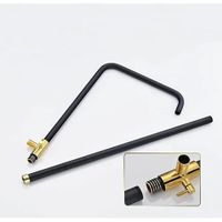 Set de Ducha Negro y Dorado 4 Pzas - Prymium